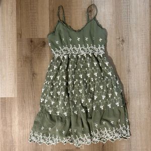 Green tiered sundress